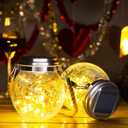 ROSHWEY Solar Lantern Gifts for Women, 4 Pack Hanging Garden Decor Lights Outdoor Waterproof with 30 LED for Halloween Christmas Easter Gift