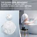 Shower Faucet Knob, Shower Handle Replacement for Delta RP41661, Compatible with Delta and Peerless Single Handle Tub Faucets, Clear Acrylic Shower Knob with Button, Screw and Connector