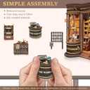 Book Nook Kits for Adults: SUNNINO Book Nook Kit Model Kits Craft Kits for Adults - DIY Miniature Doll House Kit for Bookshelf Booknook Tiny House with Sensor Led Light