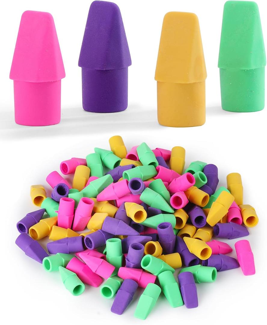 Mr. Pen Erasers for Pencils, 120 Pack, Pencil Top Erasers, Eraser Caps, Cap Tops, Topper Erasers. (Vibrant)