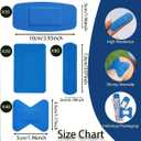 150 PCS Adhesive Blue Bandages, Metal Detectable Small Bulk Waterproof Bandage with Non-Stick Pad for Catering First Aid and Wound Care Protection 4 Shapes