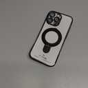 LXK Magnetic Invisible Stand for iPhone 16 Pro Max Case 6.9" Compatible with MagSafe, Military-Grade Protection, with Camera Protector, Clear Scratch-Resistant Back Cover for 16 ProMax,Black Titanium/Clear