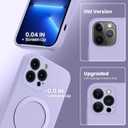 MCFANCE Magnetic Stand Case for iPhone 13 Pro | Compatible with MagSafe, Shockproof, Anti-Scratch Lining | Slim Fit (6.1" 2021) Lightpurple
