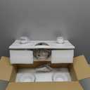 Bathroom Light Fixtures, Brushed Nickel 2-Light Bathroom Vanity Light Fixtures Over Mirror, Vintage Vanity Lights for Bathroom Living Room, Milk White Glass Shades , Standard E26 Base, Brushed Nickel