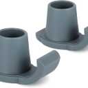 Walker Ski Glides for Folding Walkers - Universal Walker Glide Caps & Sliders, Walker Feet Glides, Ideal Mobility Walker Accessories for Seniors (2Pack, Gray)