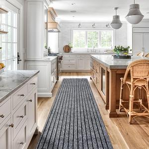 Runner Rug 2'x8'Indoor Outdoor Utility Carpet,Area Rugs with Non Slip Rubber Backing for Hallway Kitchen Entryway Balcony Garage Stair Laundry Room