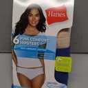 Hanes Women's Organic Cotton Panties Pack, ComfortSoft Underwear, 6-Pack (Colors May Vary) Size 7/L