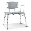 Medline Bariactric Tub Transfer Bench with Anti-Slip Suction Feet, Lightweight for Easy Movement, for Use as a Shower Bench or Bath Seat - 500lb Weight Capacity