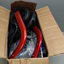 Henmnii Rollator Walker for Seniors, Lightweight Foldable All Terrain Rolling Walker with seat, Aluminum Walkers with 10 inch Rubber Wheels, Handles and Backrest for Seniors and Adult (Red)