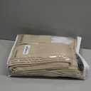 Pinch Pleated Linen Curtains 102 Inches Long 2 Panels Set for Living Room Bedroom Farmhouse Burlap Back Tab Pinch Pleat Drapes Ceiling Floor Window Curtains 102 Inch Length Gray Beige Tan Neutral