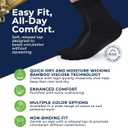Pembrook Bamboo Viscose Diabetic Socks for Women & Men - 6 Pairs Ankle Socks for Swollen Feet | Neuropathy Socks (Medium, Black (Gift Box) - 6 Pairs)