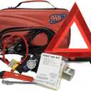 Lifeline AAA Executive Road Kit, 67 Piece Emergency Car Jumper Cables, Headlamp, Warning Triangle and First Aid Kit