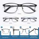 LKEYE Distance Nearsighted Glasses Blue Light Glasses Men Women Metal Spring Hinge Myopia Eyeglasses