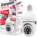 Energizer Connect Smart 1080p HD Outdoor Security Socket Camera with Siren Alarm, Remote Access, Motion Alerts, 2 Way Audio and Night Vision, 2.4GHz Wi-Fi, White