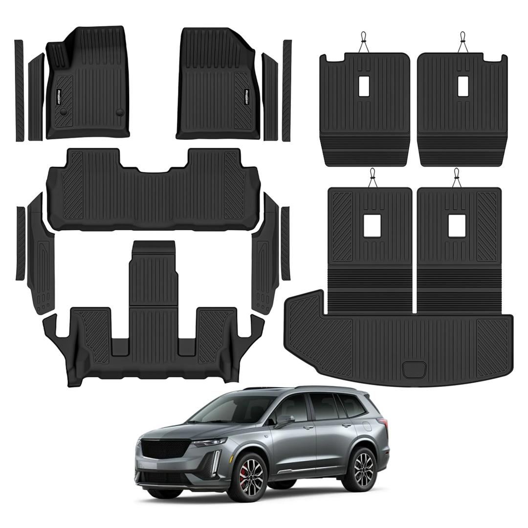 Bingoliner Floor Mats for 2015-2020 Chevrolet Suburban 8 Seats Bench Seats