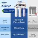 iSpring RCC1DP Tankless RO/DI System, 5 Stage De-ionization Reverse Osmosis Water Filter, High Performing 150 GPD Tankless RO Water System for Aquarium with DI Water Filter & Pump