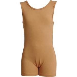 WEGETIT Gymnastics Leotards for Girls Sleeveless Black Leotard Toddler Dance Tank top Biketards with Shorts Kids Bodysuit 8-10Y