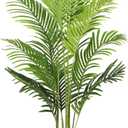 Artificial Palm Tree 5FT, Fake Tree Tall Fake Plant with White Planter, Artificial Tree Faux Floor Plant Artificial Plant Indoor for Home Office Living Room Decor