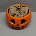 Halloween Candy Bowl Animated Pumpkin Candy Holder with Moving Skeleton Hand Creepy Sound and Red Eyes for Halloween Decorations Indoors and Trick or Treats