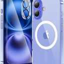 3 in 1 for iPhone 16 Case Clear with MagSafe, Not Yellowing, Screen Protector*1 Camera Lens Protector*1, Military-Grade Protection for iPhone 16 Phone Case 6.1 inch Clear