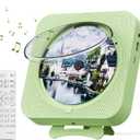 MICOCIOUS Portable CD Player with Bluetooth Desktop CD Player for Home CD Music Players with Remote Control,Timer,Built-in Dual Speakers with LED Display Home Audio Boombox FM Radio (Green)