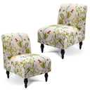 Liykimt Armless Accent Chair Cover Slipcover,Slipper Chair Cover Super Fit Stretch Spandex Removable Washable for Armless Chair Furniture Protector Covers for Living Dining Room Hotel, 2