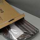 End Table, Half Moon Side Tables, Living Room Half Round 2 Tier Tables, NightStand for Small Space in Living Room Bedroom, Couch Tables with Storage Shelf, Boho Side Table (Brown)