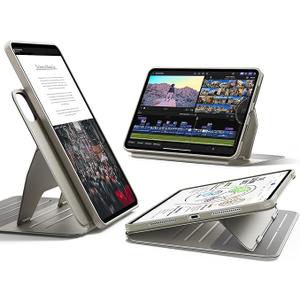 ESR for iPad Pro 11 Inch Case (M5/M4) 2025/2024, Rotating Case with Removable Magnetic Cover, Adjustable Portrait/Landscape Stand, 9 Standing Angles, Shift Series, Titanium