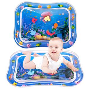 Baby Water Tummy Time Mat for 3-12 Months,Inflatable Tummy Time Sensory Water Play Mat for Babies 3 6 9 12 Months Boys and Girls Infants and Newborn-26 x20