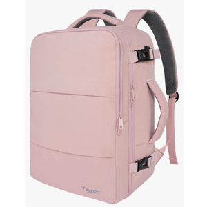 Taygeer Travel Backpack for Women, Carry On Backpack with USB Charging Port & Shoe Pouch, TSA 15.6inch Laptop Mochila Flight Approved, Nurse Bag Casual Daypack for Weekender Business Hiking, Pink XL