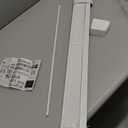 Cordless Vinyl Mini L Blinds 37" W x 72" H, 1" Slat White Horizontal Windows L Blind for Door, Shades, Camper, Light Filtering, Interiors, Arrive 1/2 Inch Narrower Indoor