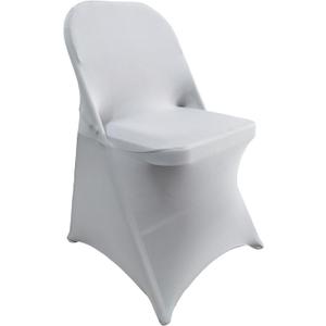 Spandex Folding Chair Cover Covers Stretch Chair Protectors for Wedding Party Events (2, Light Gray)