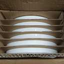 famiware Nebula 6 Pieces Salad Plates Set, 8 inch Dessert Plates, Scratch Resistant, Stoneware Dinnerware, Kitchen Modern Rustic Serving Dishes, White