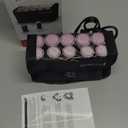 Remington Compact Ceramic Dual Voltage Hot Rollers for Long and Short Hair, Hair Setters, Hair Curlers, 1-1 " Purple/Black, 10 Piece Set
