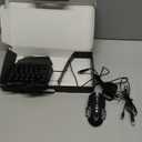 Half Hand Gaming Keyboard and Mouse Combo Laelr 35 Keys PUBG Wired Mechanical RGB Backlit Keyboard with Wrist Rest Wired Gaming Mouse Converter for Android iOS Phone Game Not Support iOS 13.4 & Above (350*185*50mm)