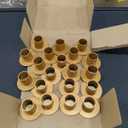 Mumufy 24 Pcs Gold Candle Holders Bulk Brass Metal Taper Candlestick Holder for Wedding Anniversary Party Table Centerpiece Dinner Room