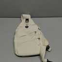 Sling Bag for Women, Anti-Theft RFID Crossbody Bag Nylon Sling Purse for Travel, Puffy Small backpack for Daily Hiking Sports White (Beige)