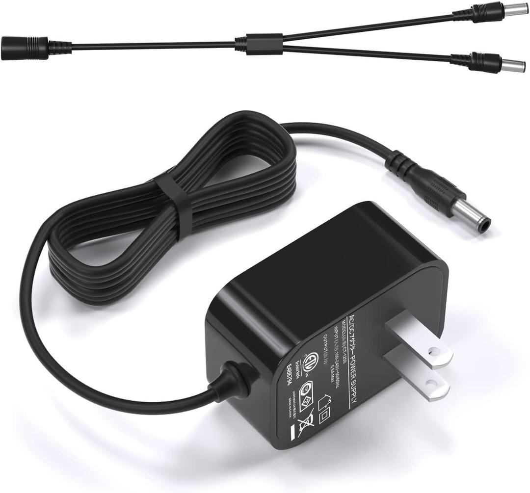 VHBW 5V Charger Replacement for Dogtra with Splitter Cable, Replacement SBC5V1000 Charger Compatible with Dogtra iQ Series, YS600, 200C, 280C, EF-3000 Gold Receiver,YS300 Collar Trainer