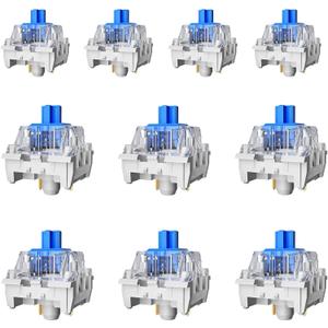 ZhouWang Blue Switch 3 Pin 50gf Pre-Lubricated,Dustproof Clicky Switch,Suitable for RGB,Mechanical Gaming KeyboardsMX Mechanical Keyboard(Blue,72PCS)
