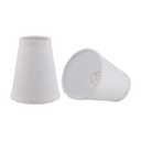 Aspen Creative 51038-2, Hardback Empire Tranditional Clip-On Chandelier Shade, Off-White Linen Fabric, 2-1/2" Top x 4" Bottom x 5" Slant, Set Of 2