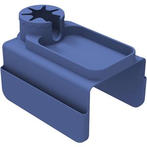 Sofa Cup Holder,Armrest Tray - Multifunctional Silicone Drink Organizer, Anti-Spill & Anti-Slip, Large Armrest Tray with Built-in Beverage Holder,Side Pockets,Blue