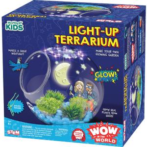 Wow in The World Light-UP Terrarium | Grow Plants, Decorate Your Terrarium, Glow-in-The-Dark, UV Lights, Companion Audio Content, Bonus Reusable Science Tool, STEM Toy for Kids 6+ by Thames & Kosmos