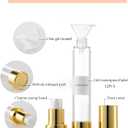 1oz travel bottles 30ml, 4 pcs,Golds clear travel bottles,Airless pump bottles,DIY travel bottle set cosmetic containers Included Gift BoxWith labels,refillable cosmetic containers (Golden)