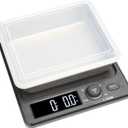 Taylor Digital Kitchen Scale with Dishwasher Safe Stainless Steel Container and Snap On, 22 pound capacity, Black (22 Pounds with Container)