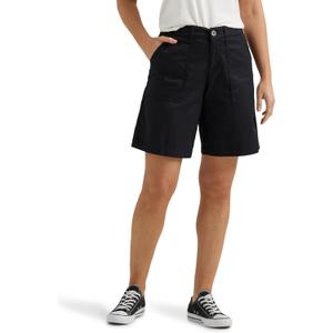 Lee Women's Ultra Lux Comfort with Flex-to-go Utility Bermuda Short (12, Union-all Black)