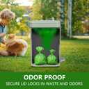 Dog Poop Trash Can Outside with Lid,7L/1.8Gal Outdoor Dog Poop Wast Trash Can Bucket with Step Pedal,Outdoor Pet Waste Container-(Include 75 Waste Bags)-Ideal for Yard,Porch-Sage Green