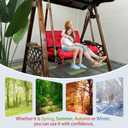 Replacement Swing Cushions for Outdoor Furniture: 2-3 Seater Waterproof Porch Bench Cushions with Ties and Backrest - 4" Thick Patio Swing Chair Cushion for Garden Backyard