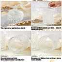 Aoriher 4 Pcs Crystal Glass Candy Jar Set with Lids Home Decorative Storage Jars for Apothecary, Bathroom, Kitchen, and Pantry, Ideal for Cotton Swabs and Jewelry(Large,Clear)