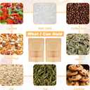 400 Pcs Paper Stand Up Resealable Bags with Window, 4x6 Inch Heat Sealable Zipper Sealing Food Storage Pouches for Packaging Business, Home, Coffee, Brown