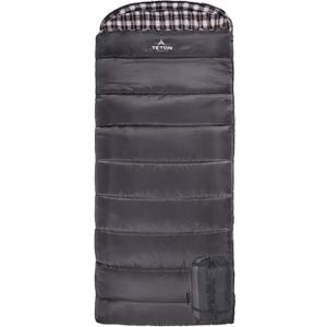 Teton Celsius XXL Sleeping Bag, Cold Weather Sleeping Bags for Adults and Kids, Camping Made Easy and Warm. Compression Sack Included, 35F, 25F, 0F, 20F Degree (Grey (left zip))